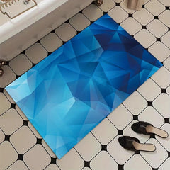 Gradient Triangle Pattern Bath Rug Absorbent Non-slip Bath Mat