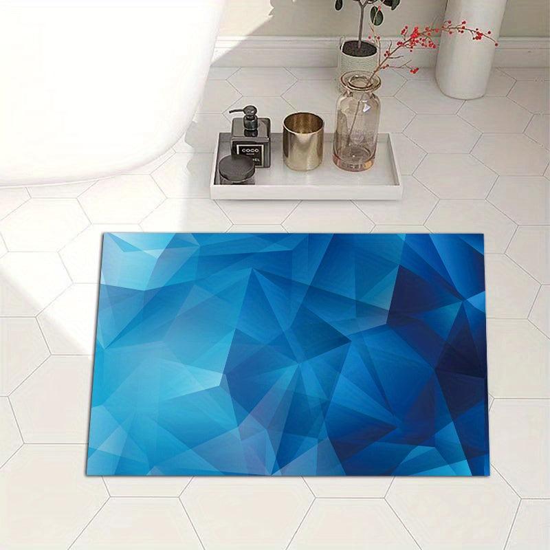 Gradient Triangle Pattern Bath Rug Absorbent Non-slip Bath Mat