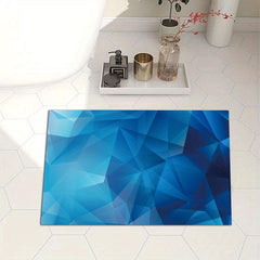 Gradient Triangle Pattern Bath Rug Absorbent Non-slip Bath Mat