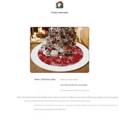 Christmas Round Floor Mat Festive Living Room Carpet Home Party Decoration