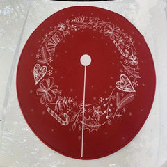 Christmas Round Floor Mat Festive Living Room Carpet Home Party Decoration
