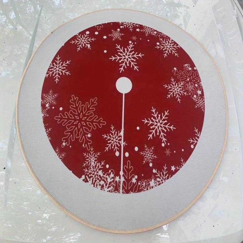 Christmas Round Floor Mat Festive Living Room Carpet Home Party Decoration