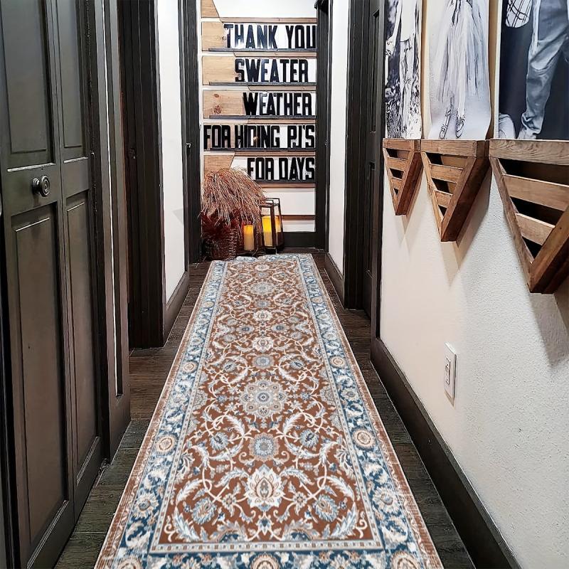 Vintage Boho 2'X10' Runner Rug Distressed Laundry Room Kitchen Mat Non Slip
