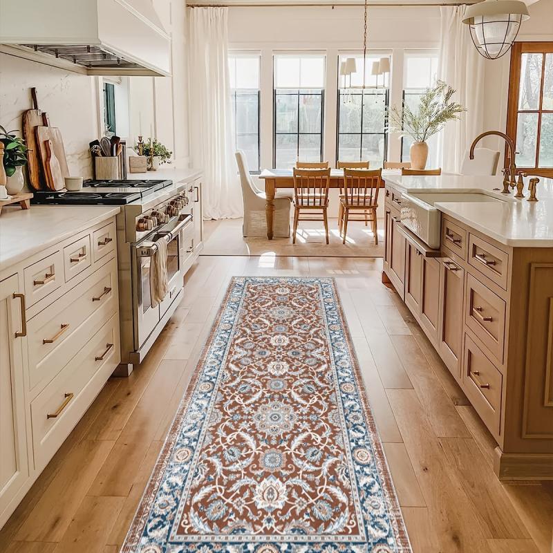 Vintage Boho 2'X10' Runner Rug Distressed Laundry Room Kitchen Mat Non Slip