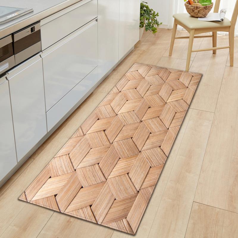 Square Strip Kitchen Mat Non-slip Floor Runner Rug