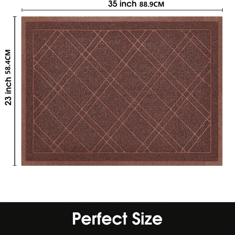 Indoor Door Mat Non Slip Absorbent Front Door Mat Washable Low Profile Entry Rug