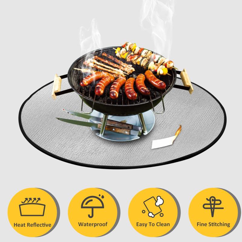 Fireproof Waterproof BBQ Floor Mat - Outdoor Burning Resistant Mat