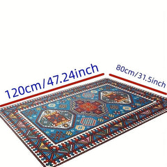 Vintage Floral Bohemian Area Rug Non-Slip Front Floor Mat