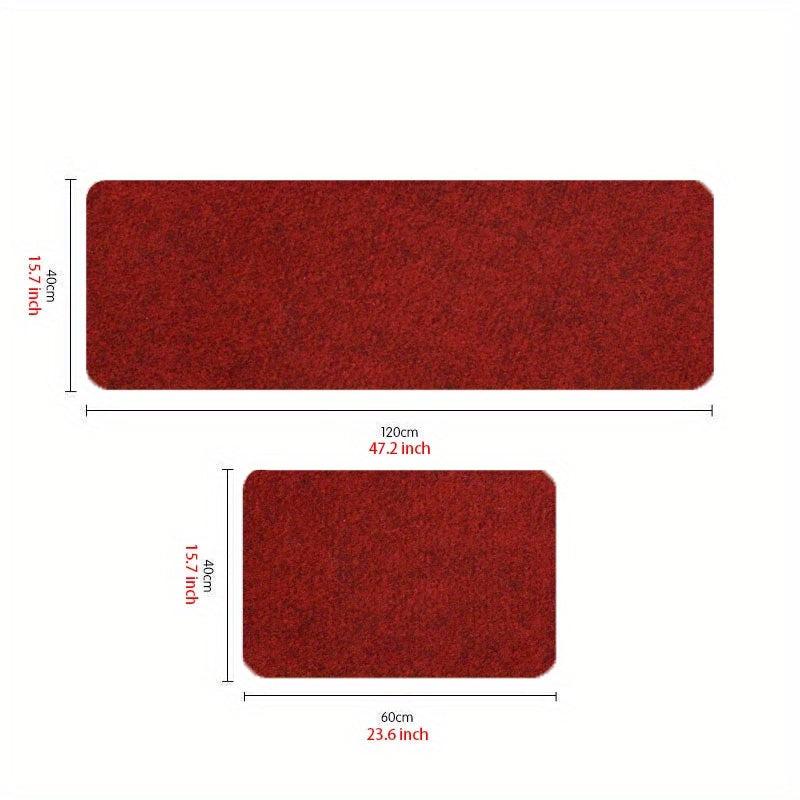 2pcs Anti Fatigue Kitchen Mat Set, Non-Slip Hallway Carpet, Absorbent Bath Mat