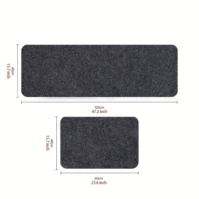 2pcs Anti Fatigue Kitchen Mat Set, Non-Slip Hallway Carpet, Absorbent Bath Mat
