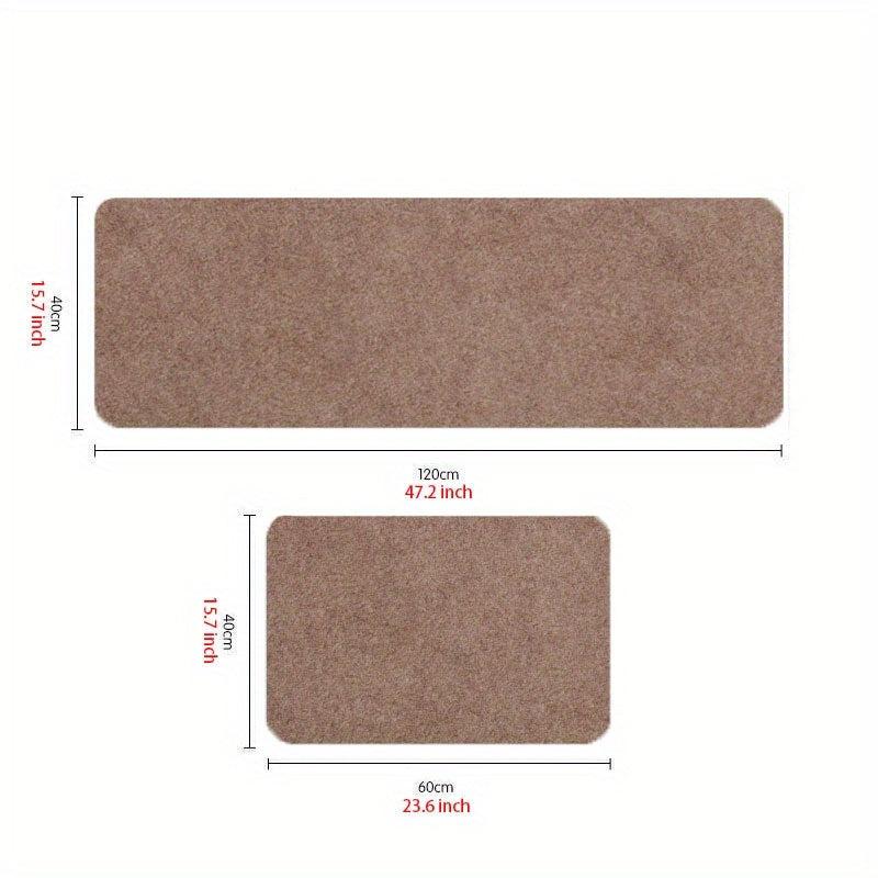 2pcs Anti Fatigue Kitchen Mat Set, Non-Slip Hallway Carpet, Absorbent Bath Mat