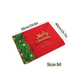 Christmas Carpet Absorbent Kitchen Mat Non Slip Machine Washable