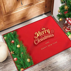 Christmas Carpet Absorbent Kitchen Mat Non Slip Machine Washable