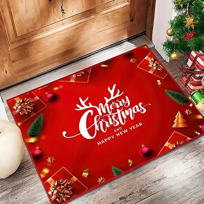 Christmas Carpet Absorbent Kitchen Mat Non Slip Machine Washable