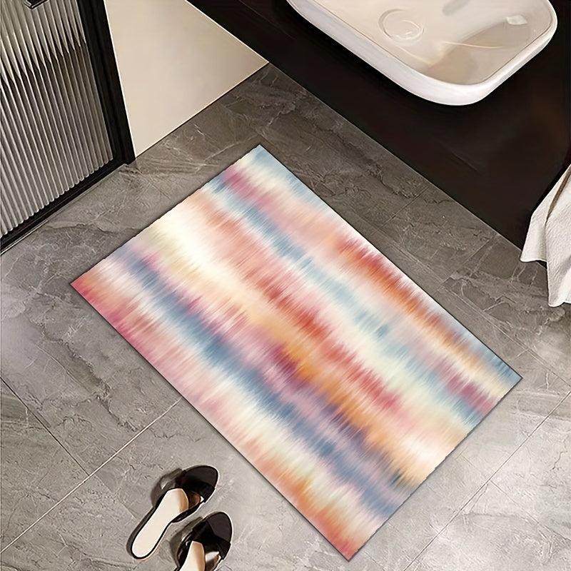 Absorbent Abstract Bath Rug Non-slip Mat