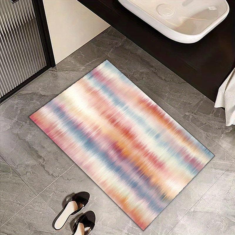 Absorbent Abstract Bath Rug Non-slip Mat