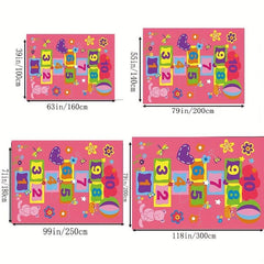 Hop & Count Hopscotch Rug Game Rugs Soft Floor Carpet Great Gift For Kids