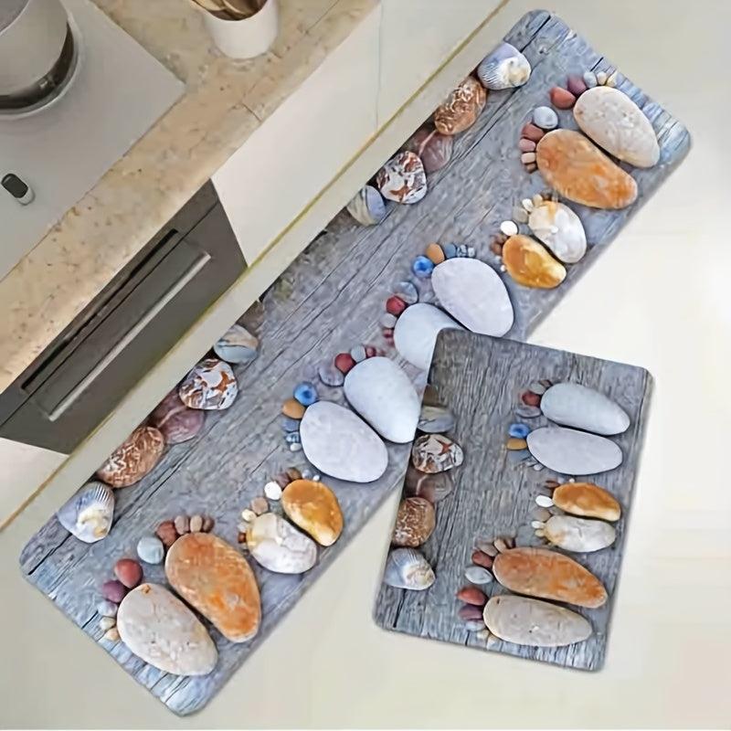 Non-Slip Kitchen Floor Mat for Indoor/Outdoor Entrances Shoe Scraper Door Mats