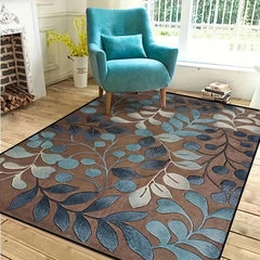 Leaf Patterned Carpet for Living Room Office Bedroom Coffee Table