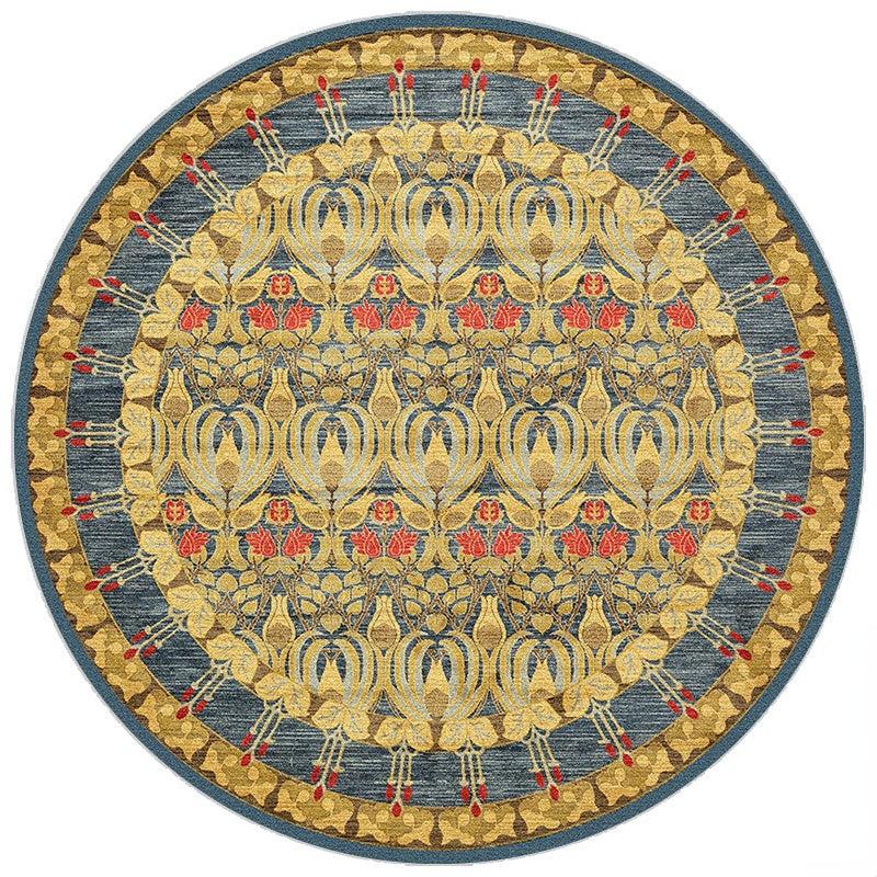 American Retro Round Carpet for Living Room Decor