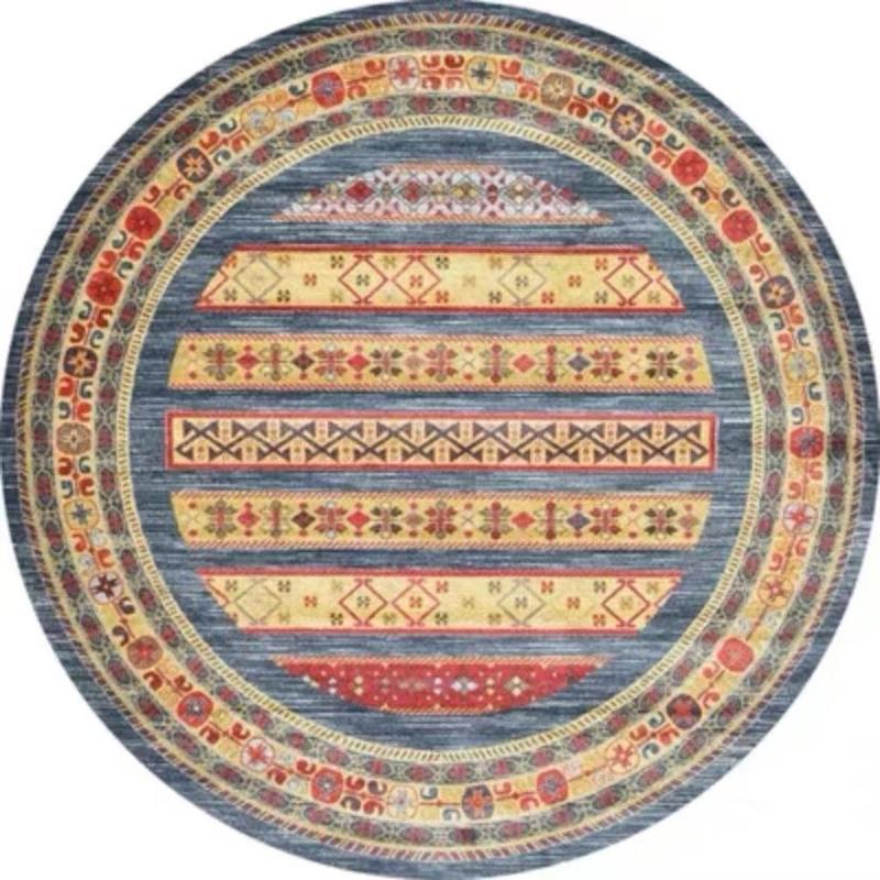 American Retro Round Carpet for Living Room Decor