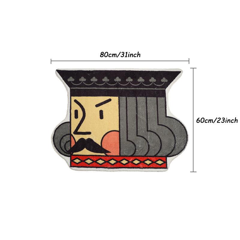 Cartoon Faux Cashmere Carpet Abstract Poker Rug