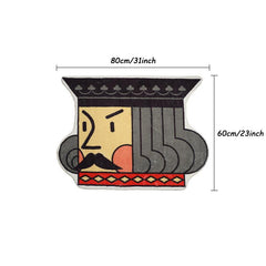 Cartoon Faux Cashmere Carpet Abstract Poker Rug