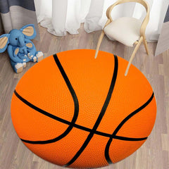 Basketball Round Carpet Non-slip Floor Mat Home Room Decor