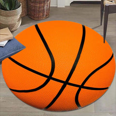 Basketball Round Carpet Non-slip Floor Mat Home Room Decor