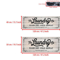 Letter Print Laundry Room Floor Mat Soft Waterproof Bath Rug