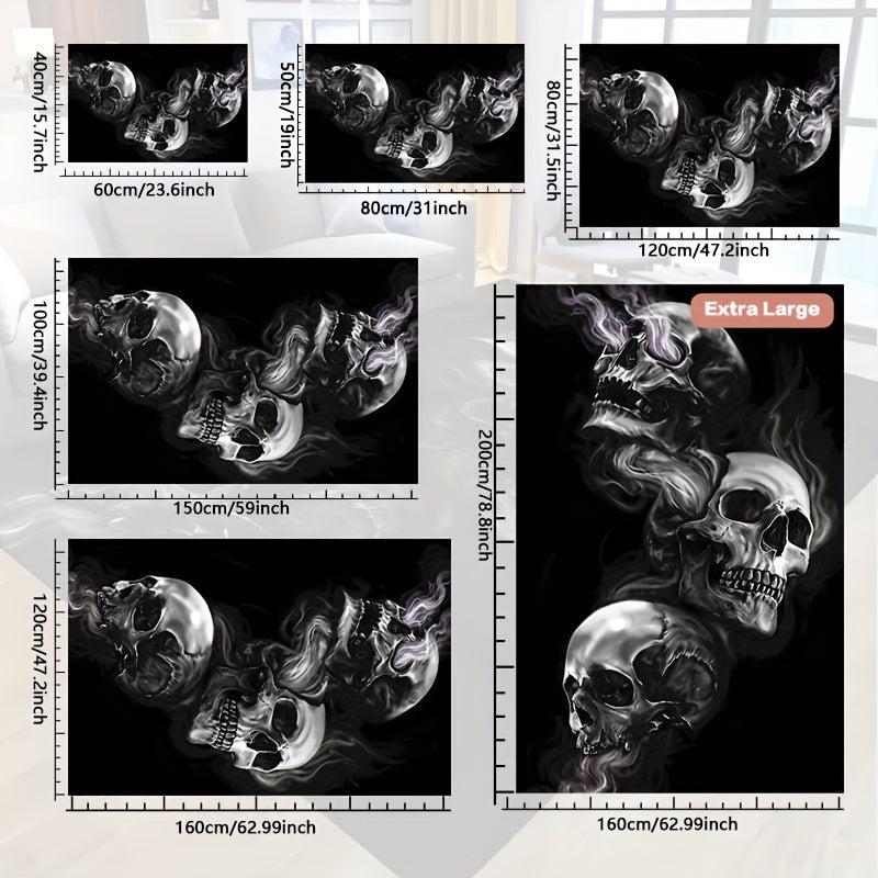 Skeletons Smoke Halloween Non-slip Resistant Rug