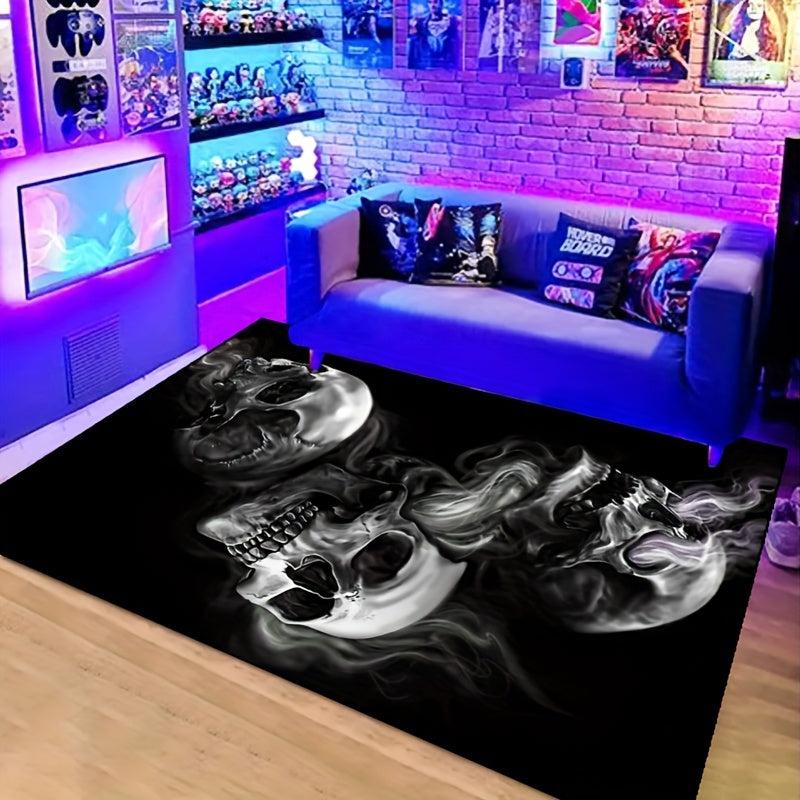 Skeletons Smoke Halloween Non-slip Resistant Rug