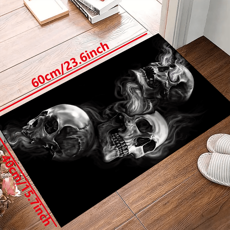 Skeletons Smoke Halloween Non-slip Resistant Rug