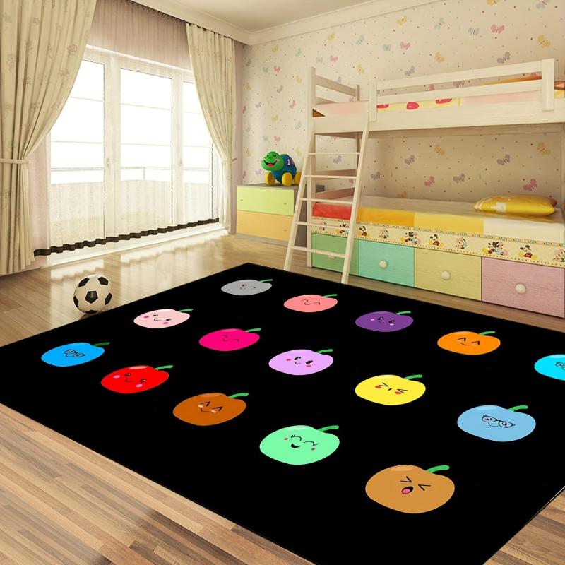 Fruit Seating Classroom Carpet 15 Seats Rainbow Area Rug