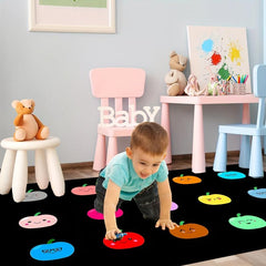 Fruit Seating Classroom Carpet 15 Seats Rainbow Area Rug