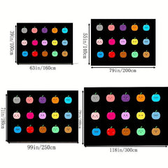 Fruit Seating Classroom Carpet 15 Seats Rainbow Area Rug