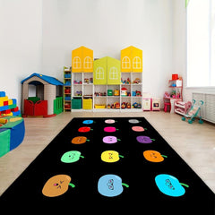 Fruit Seating Classroom Carpet 15 Seats Rainbow Area Rug
