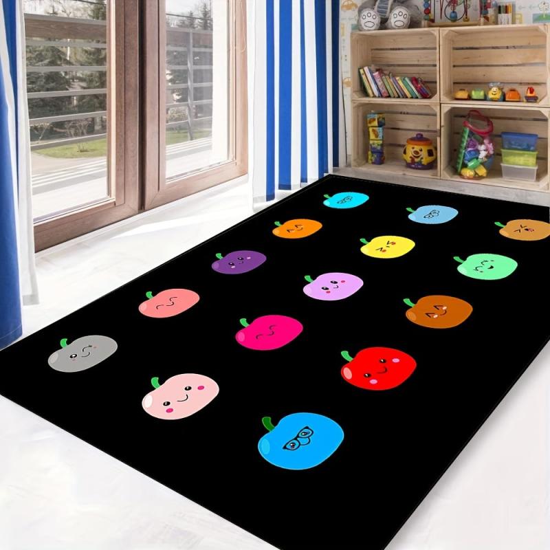 Fruit Seating Classroom Carpet 15 Seats Rainbow Area Rug