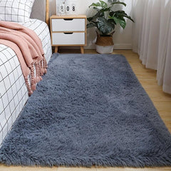 Soft Area Rug Fluffy Non-slip Shaggy Bedside Rug