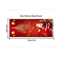 Christmas Santa Area Rug Non Slip Holiday Carpet Runner