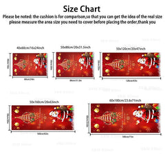 Christmas Santa Area Rug Non Slip Holiday Carpet Runner