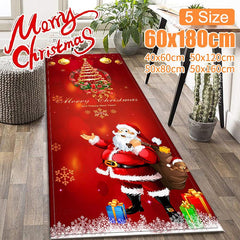 Christmas Santa Area Rug Non Slip Holiday Carpet Runner