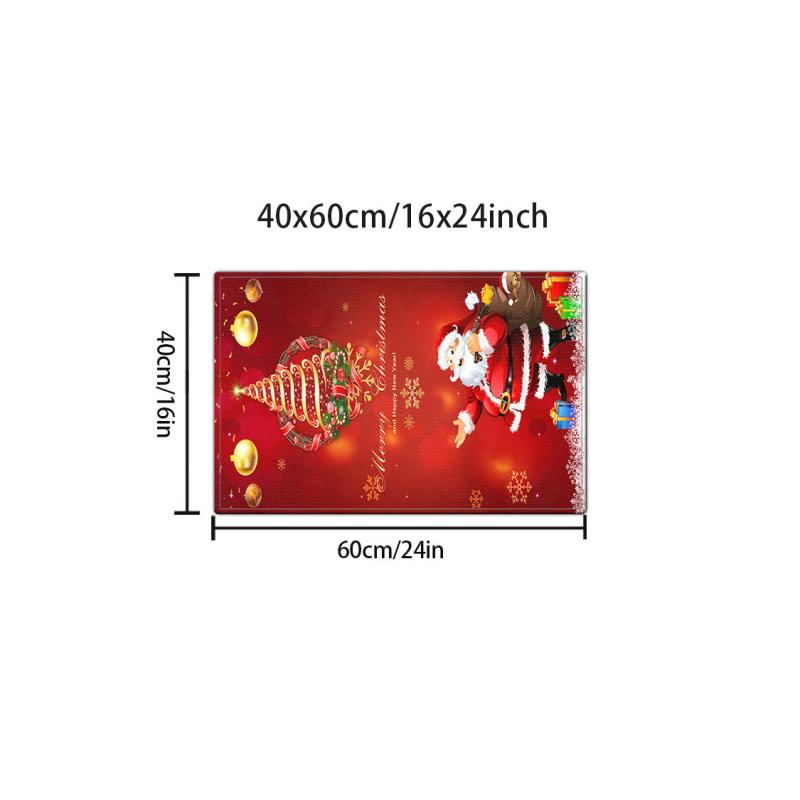 Christmas Santa Area Rug Non Slip Holiday Carpet Runner