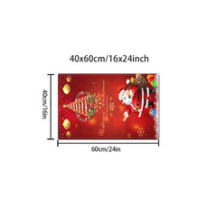 Christmas Santa Area Rug Non Slip Holiday Carpet Runner