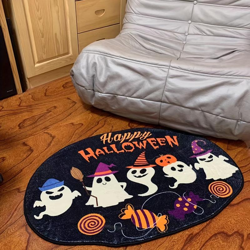 Halloween Ghost Pattern Area Rug for Home Living Room Kitchen Bedroom