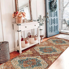 Boho Vintage Runner Rug Non Slip Stair Kitchen Mat Oriental Throw Rug