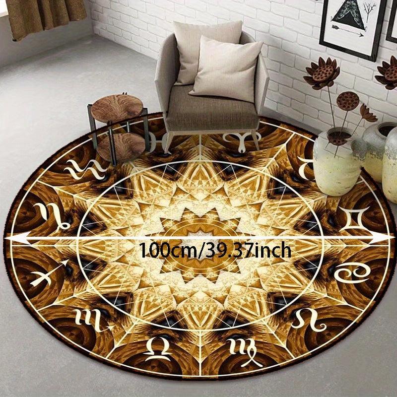 Twelve Constellations Circular Carpet Floor Mat Net Red Household Decor