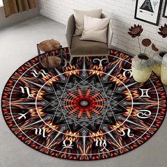Twelve Constellations Circular Carpet Floor Mat Net Red Household Decor