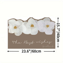 1pc Floral Indoor Door Mat Irregular Entrance Mat Outdoor Mat