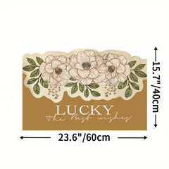 1pc Floral Indoor Door Mat Irregular Entrance Mat Outdoor Mat